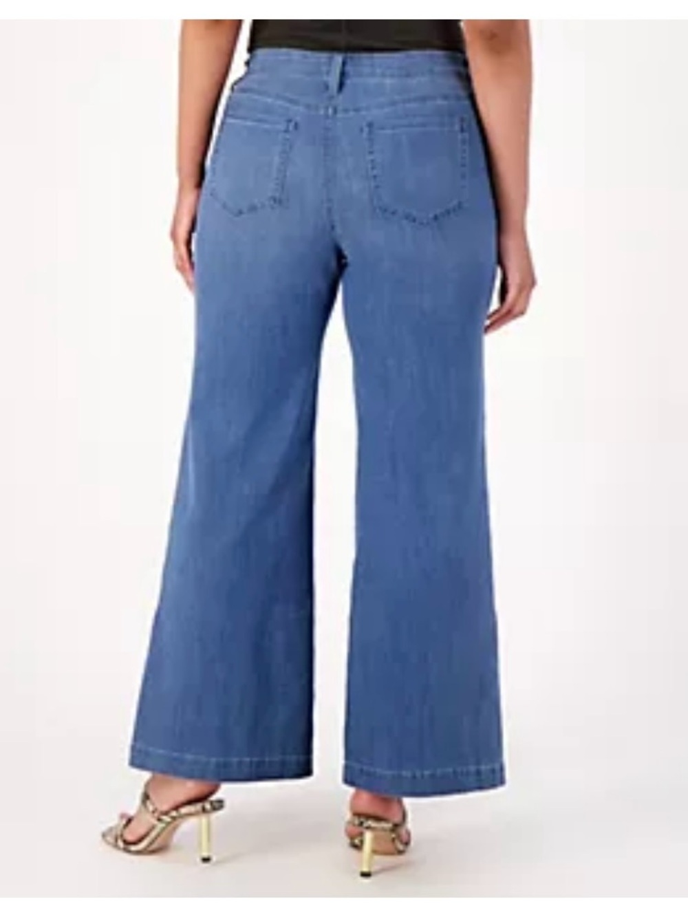 NYDJ Teresa Wide Leg Ankle denim jeans -SZ 12P - Picture 2 of 13